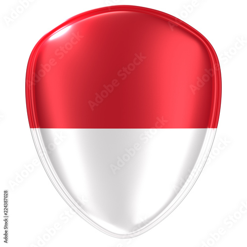 Free Download 3d rendering of a Monaco flag icon. - GFXLoad