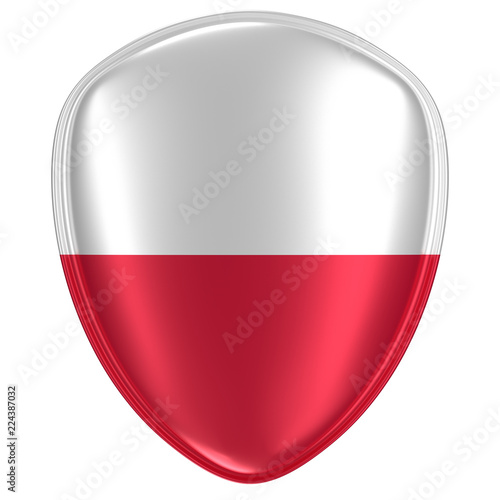 Free Download 3d rendering of a Poland flag icon. - GFXLoad