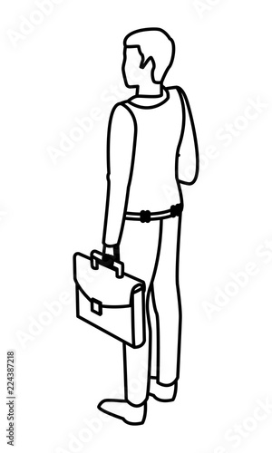 Adult man back avatar