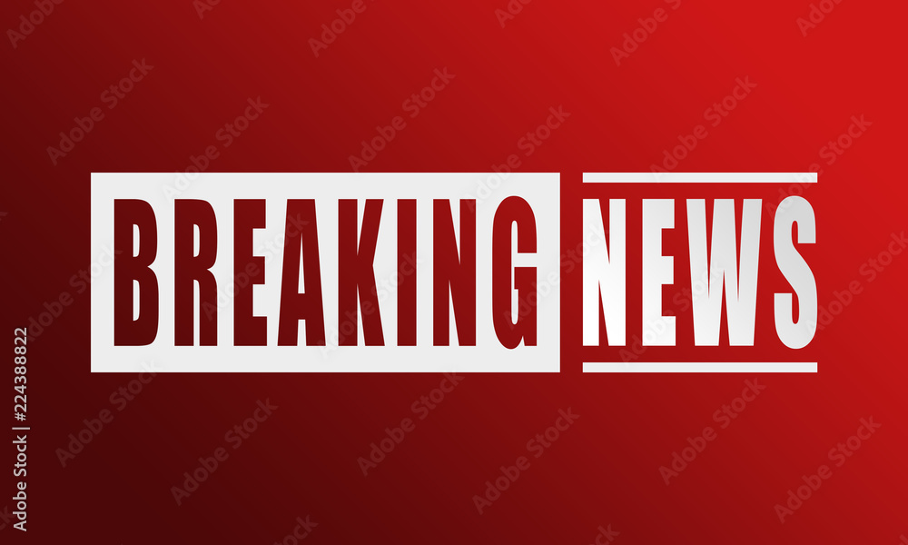 Breaking News - neat white text written on red background Breaking News - neat white text written on red background