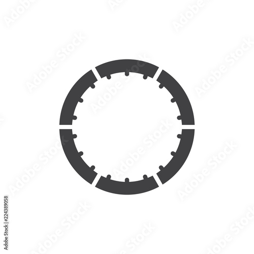 Fitness hula hoop vector icon. filled flat sign for mobile concept and web design. Gymnastic hoop simple solid icon. Symbol, logo illustration. Pixel perfect vector graphics