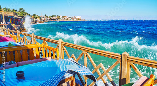 The windy stormy weather in Dahab, Sinai, Egypt