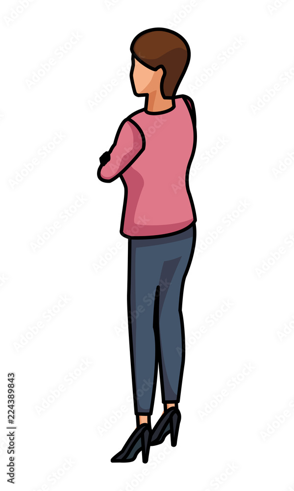 Executive woman back avatar Executive woman back avatar