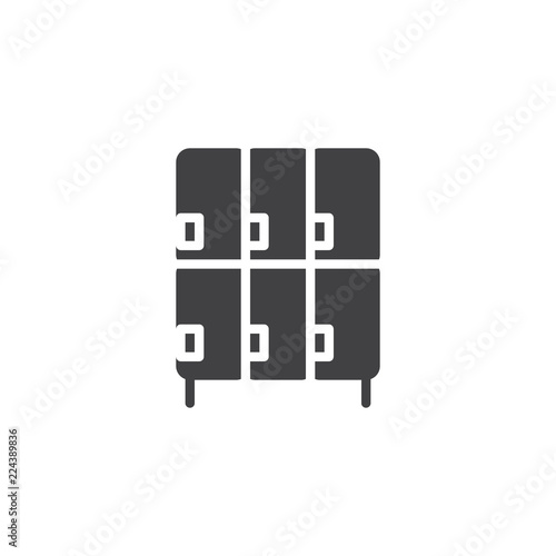 Lockers vector icon. filled flat sign for mobile concept and web design. simple solid icon. Symbol, logo illustration. Pixel perfect vector graphics