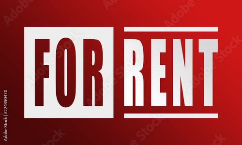 Fotografia For Rent - neat white text written on red background
