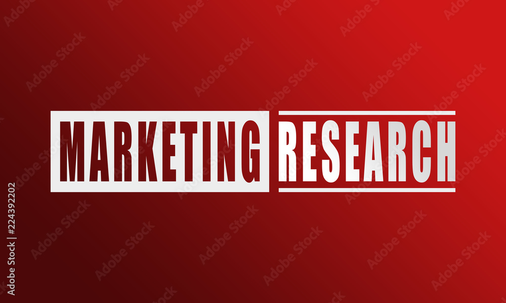 Marketing Research - neat white text written on red background Marketing Research - neat white text written on red background