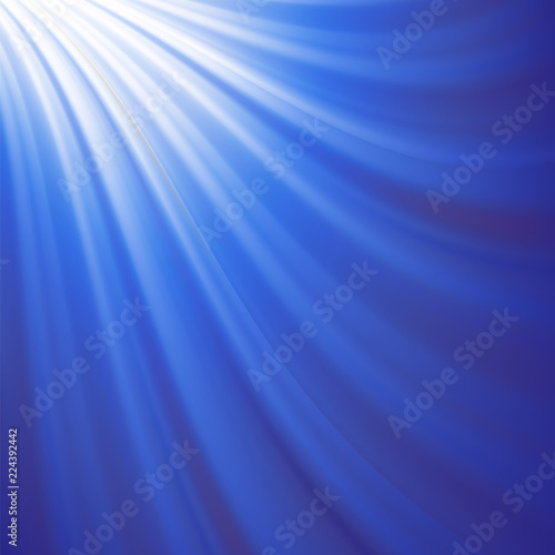 Blue Wave Blurred Background. Water Pattern