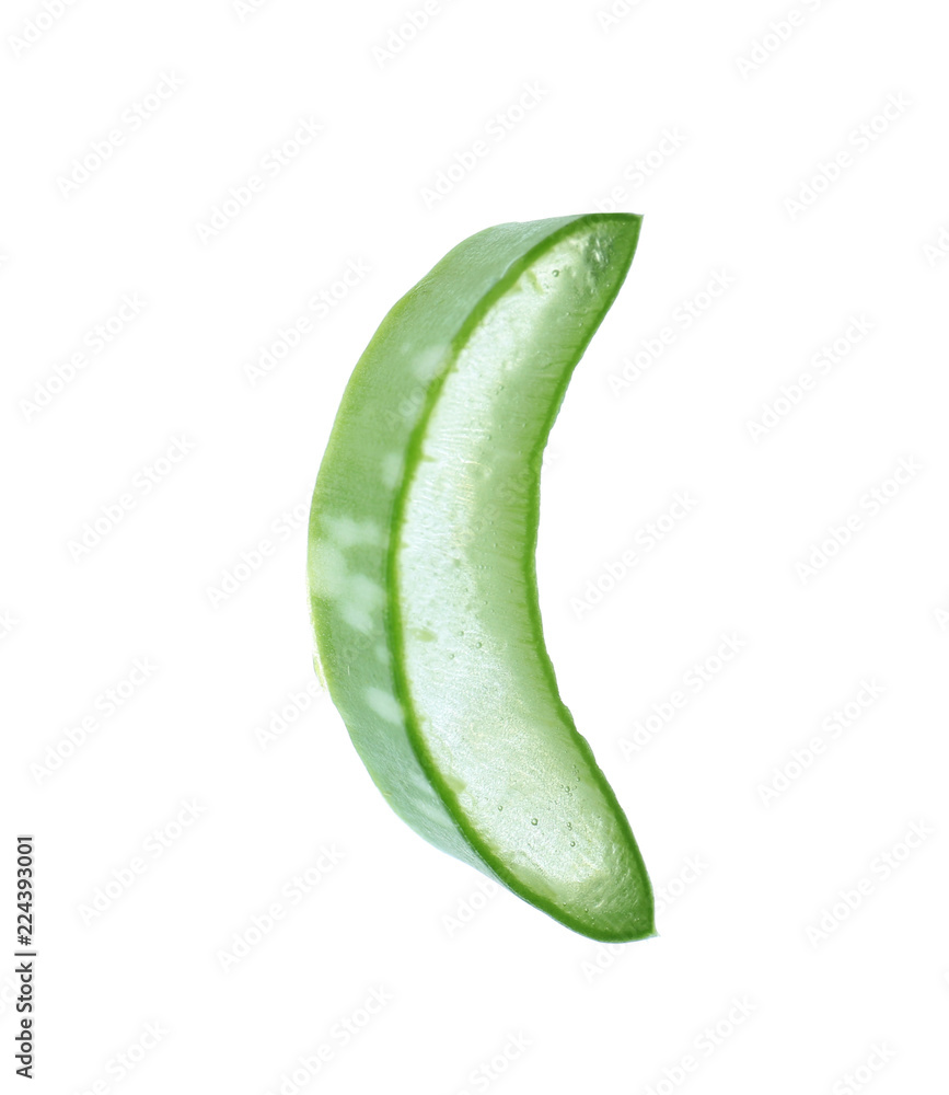 Aloe vera slice on white background Aloe vera slice on white background