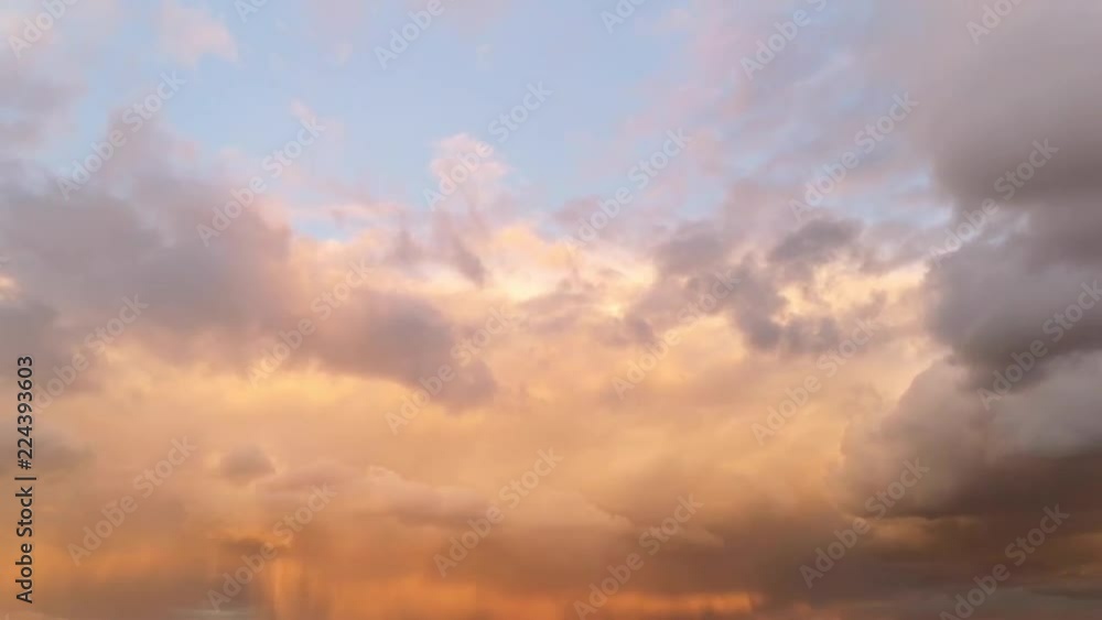 Red clouds at sunset, time-lapse Background Red clouds at sunset, time-lapse Background