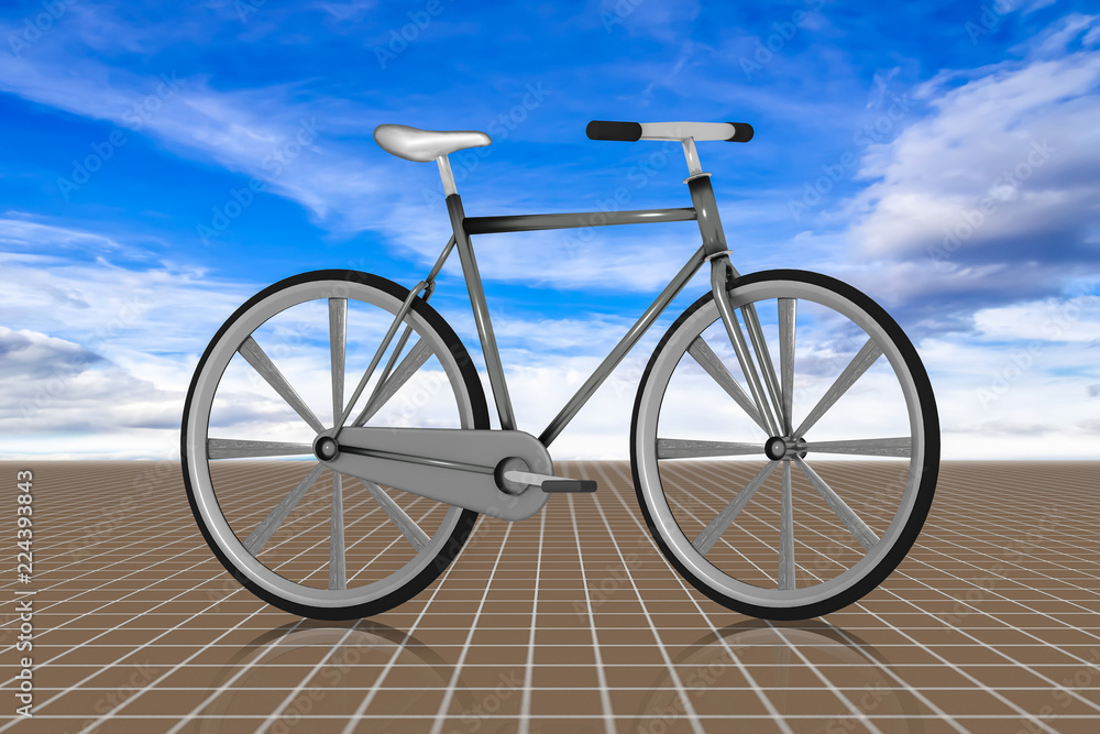 Modern bicycle, 3d illustration