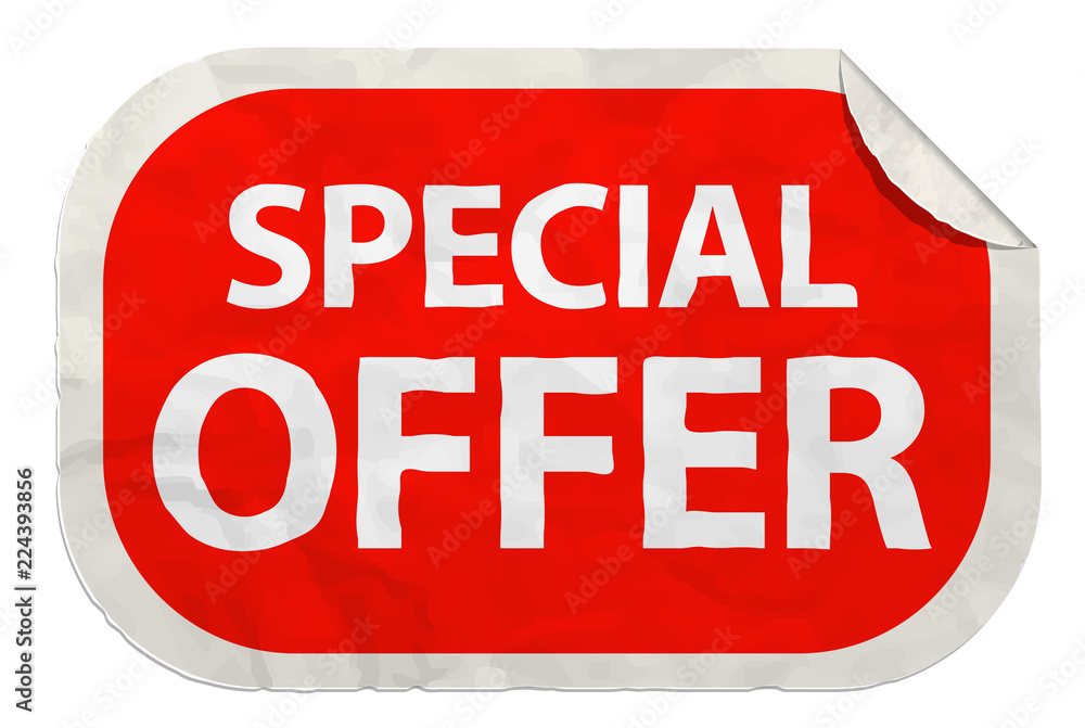 special offer icon on paper label special offer icon on paper label