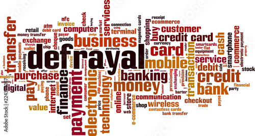 Defrayal word cloud