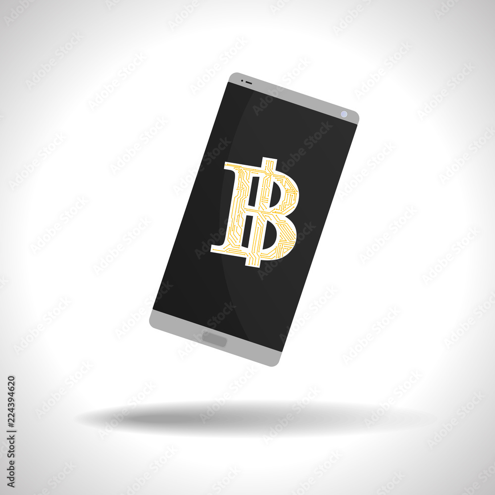 Vector : Smartphone with electronic circuit in dollar sign Vector : Smartphone with electronic circuit in dollar sign