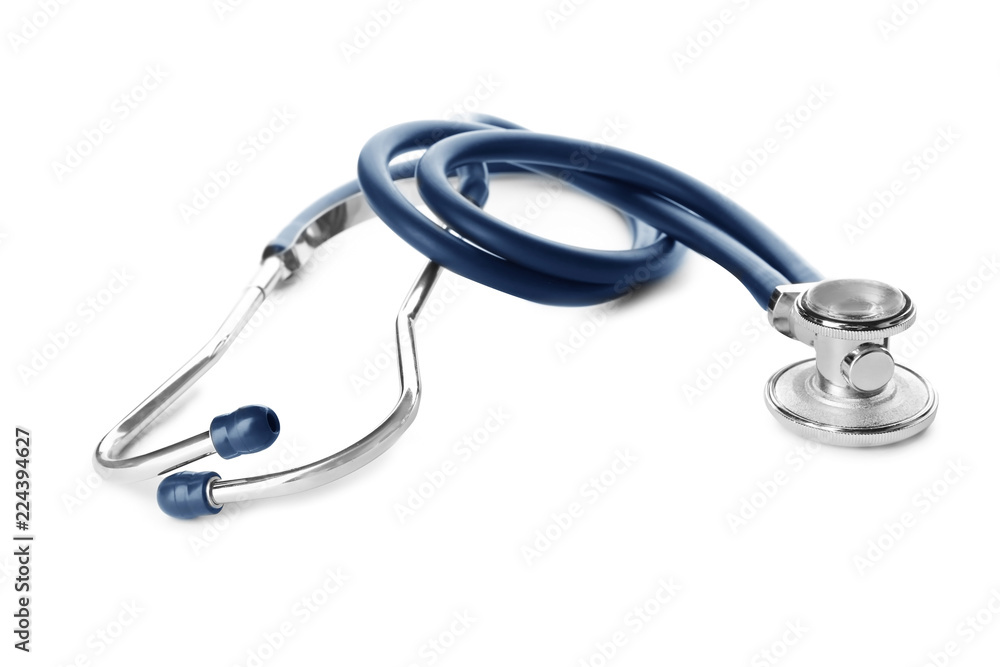 Stethoscope on white background. Medical object