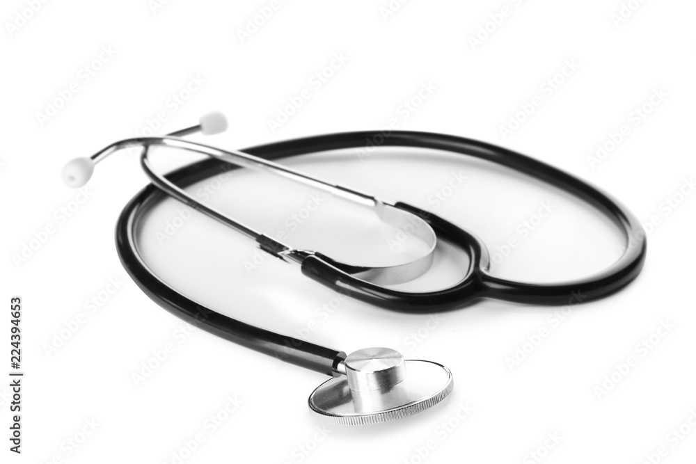 Stethoscope on white background. Medical object Stethoscope on white background. Medical object