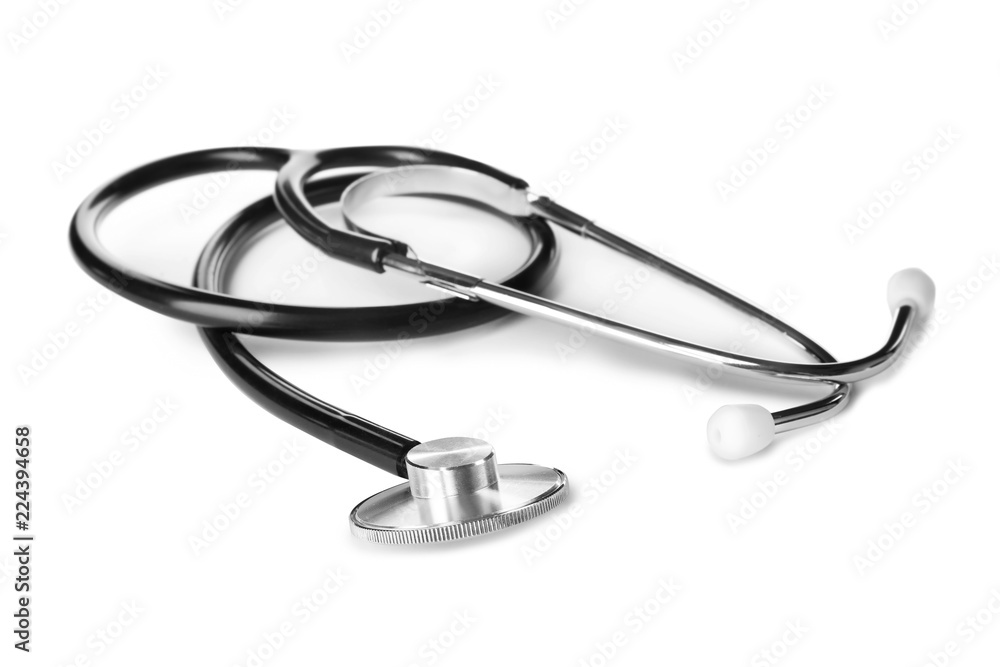 Stethoscope on white background. Medical object Stethoscope on white background. Medical object