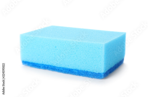 Cleaning sponge for dish washing on white background