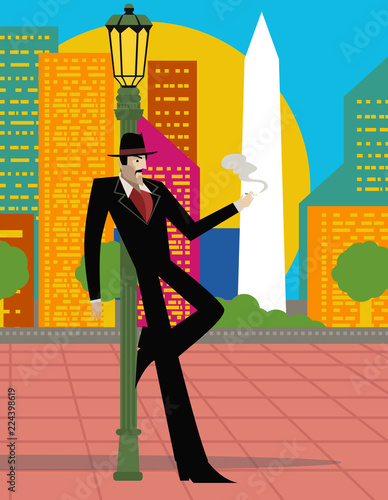 tango man smoking