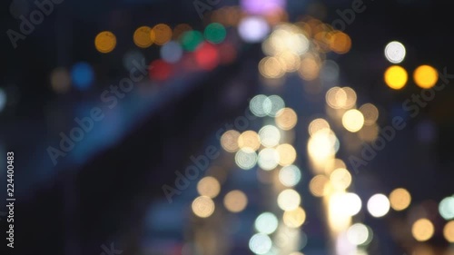 Wallpaper Mural Bokeh busy traffic at night. Torontodigital.ca