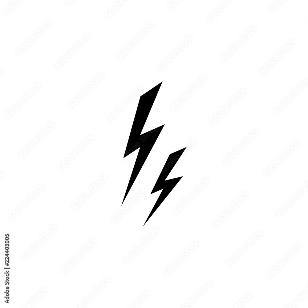 Small Lightning Bolt Outline Temporary Tattoo - Set of 3 – Tatteco