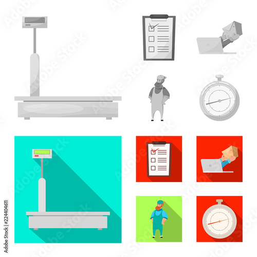 Vector design of goods and cargo icon. Set of goods and warehouse stock symbol for web.