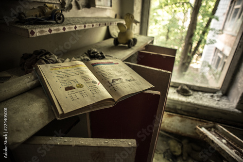 Abandoned stuff in the dead city of Chernobyl