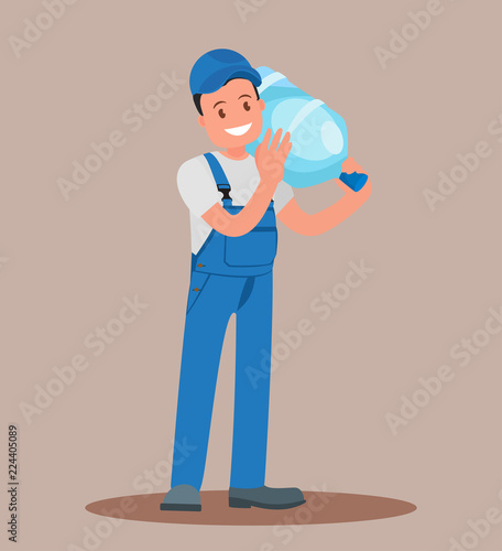 Express delivery of water in large bottles.