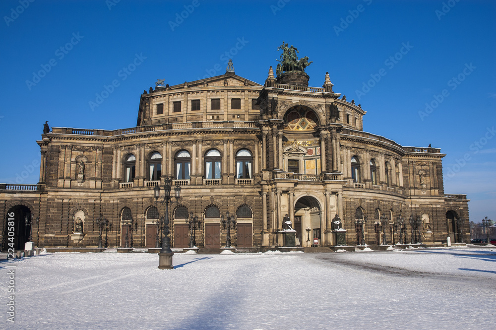 Semperoper, the opera house and the concert hall of the Saxon State Orchestra, Dresden, Germany