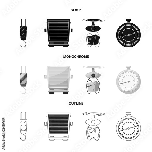 Vector design of goods and cargo icon. Collection of goods and warehouse vector icon for stock. photo