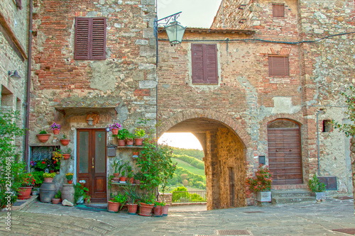 the old town of Castiglione d'Orcia in Tuscany photo