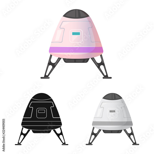 Vector design of mars and space symbol. Set of mars and planet vector icon for stock.