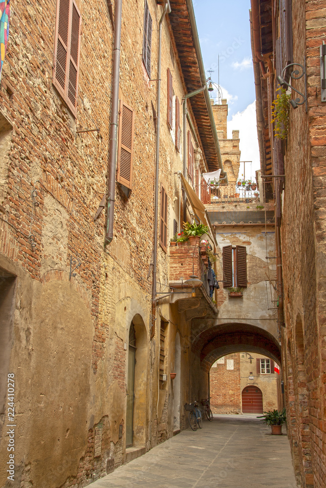 The medieval city oof Buonconvento in Tuscany The medieval city oof Buonconvento in Tuscany