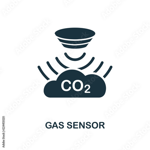 Gas Sensor icon. Monochrome style design from sensors icon collection. UI and UX. Pixel perfect gas sensor icon. For web design, apps, software, print usage.