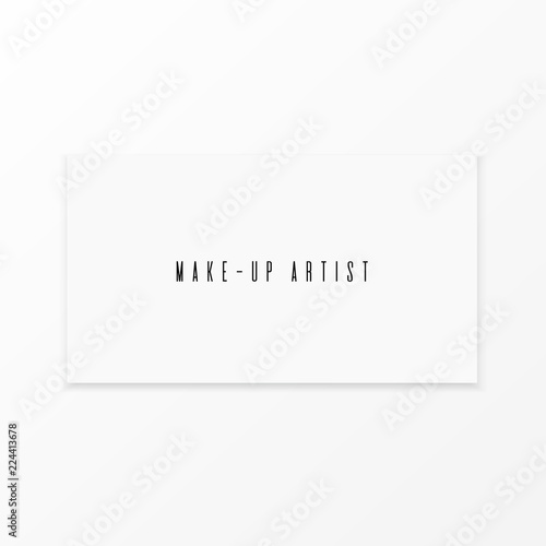 Makeup artist banner. Business card concept. Beauty makeup master. Logo vector template illustration