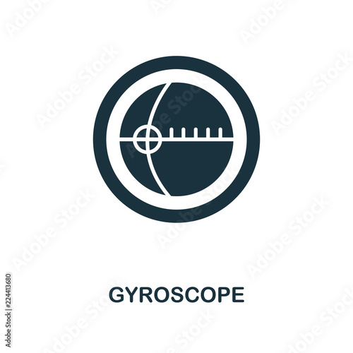 Gyroscope icon. Monochrome style design from sensors icon collection. UI and UX. Pixel perfect gyroscope icon. For web design, apps, software, print usage.