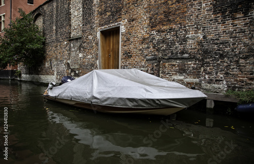 Boat in the city of Ghent