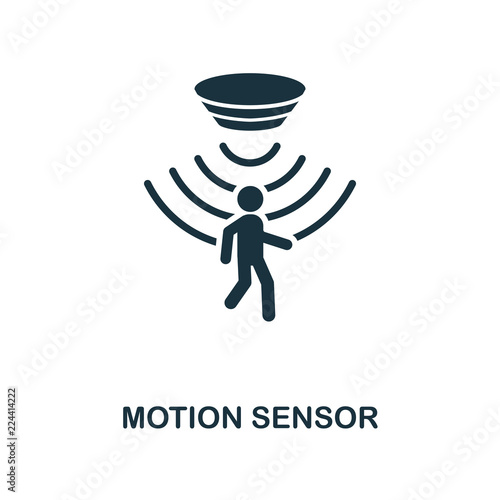 Motion Sensor icon. Monochrome style design from sensors icon collection. UI and UX. Pixel perfect motion sensor icon. For web design, apps, software, print usage.