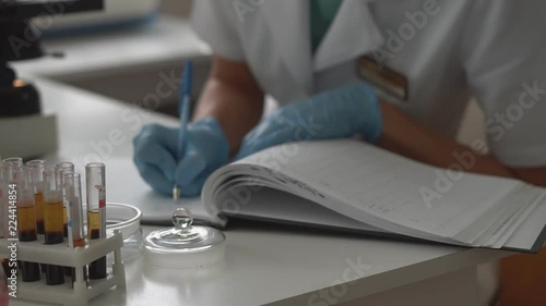 Medical Laboratory - Lab Assistent - Bood Test. HD photo