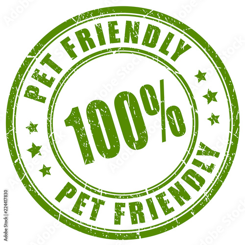 Pet friendly vector stamp