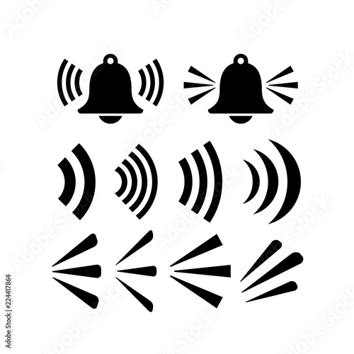 Bell and sound signal icon