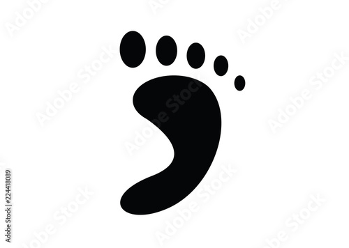 Footprint symbol feet shape humanity vector illustration