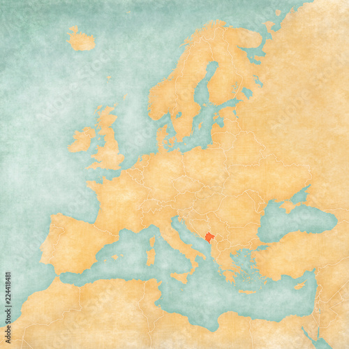 Map of Europe - Montenegro