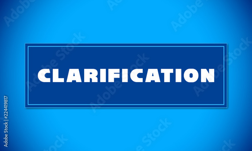 Clarification - clear white text written on blue card on blue background