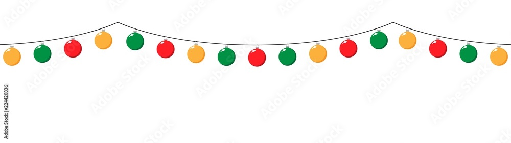 cartoon christmass ornament garland cartoon christmass ornament garland