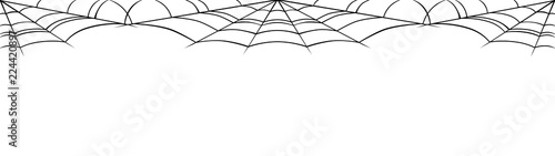 black spider web decoration on white background