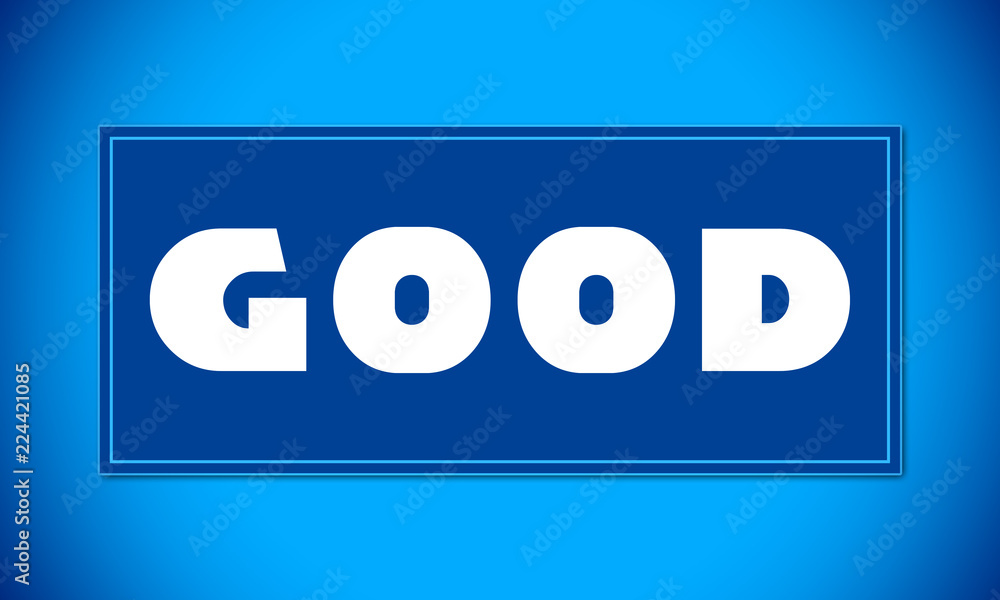 Good - clear white text written on blue card on blue background Good - clear white text written on blue card on blue background