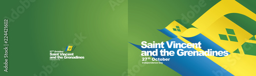 Independence Day Saint Vincent and the Grenadines two fold landscape background