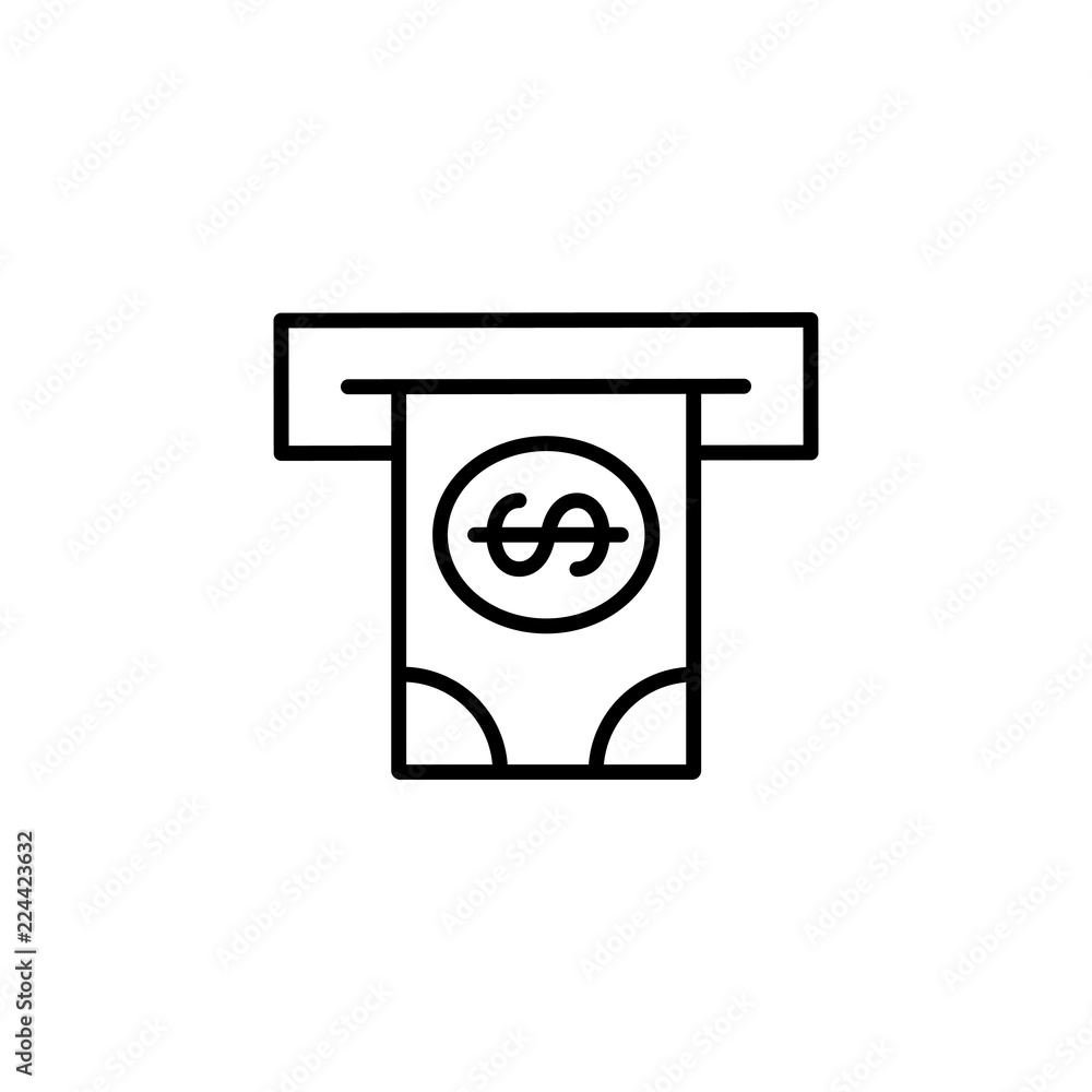 cash terminal line black icon cash terminal line black icon