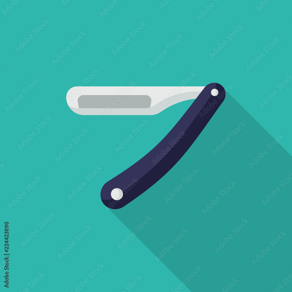 Razor flat icon isolated on blue background. Simple Razor sign symbol in flat style. Barber equipment Vector illustration for web and mobile design. Razor flat icon isolated on blue background. Simple Razor sign symbol in flat style. Barber equipment Vector illustration for web and mobile design.