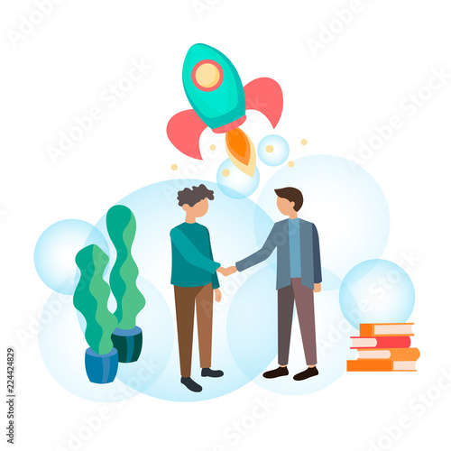 Handshake of business partners.